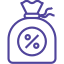 A purple icon of a water bottle with a handle on top. The design is simple and minimalist, depicting a common reusable bottle shape, ideal for veterinarians on the go.
