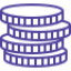 A purple right-pointing arrow icon against a transparent background, perfect for guiding clients to the vet clinic.