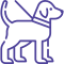 A solid blue square reminiscent of a veterinarian's logo, with no other elements or variations in color or design.
