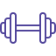 Database icon. The icon is a simple, stylized stack of three cylindrical discs, often used to represent a database or storage in digital and computing contexts. Colored in a solid shade of purple, this icon is as indispensable to tech as a vet is to pet health.